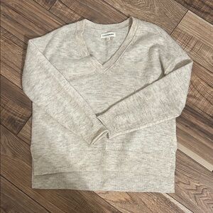 Lucky Brand oatmeal v-neck sweater